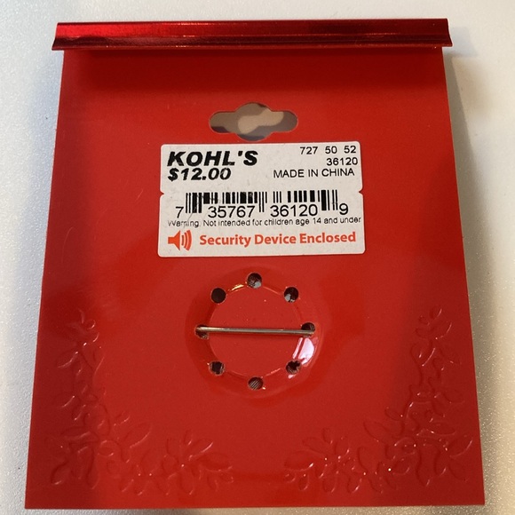 Large Snowflake Silver Crystal Pin Brooch 2” - Picture 2 of 5